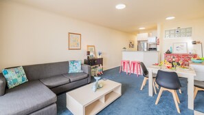 Living area - The Landmark 108, 61B Dowling St - air con, linen, pool, lift, views (Nelson Bay)