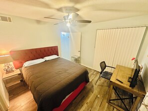 2 bedrooms, iron/ironing board, WiFi, bed sheets