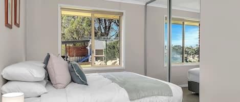4 bedrooms, iron/ironing board, travel cot, WiFi