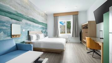 Svit Standard - 1 queensize-säng med bäddsoffa - kök | 1 sovrum, sängtillbehör av högsta kvalitet och skrivbord