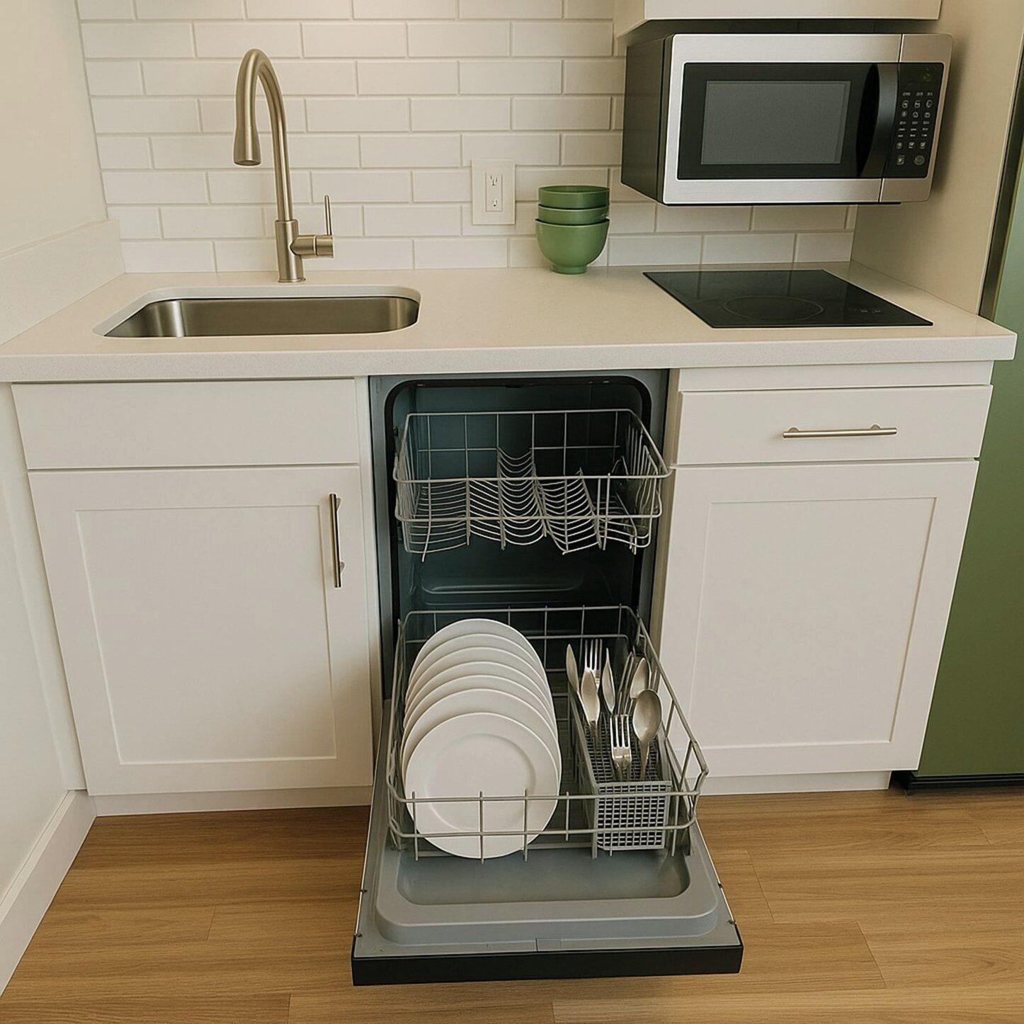 大型冰箱、微波爐、爐台、洗碗機