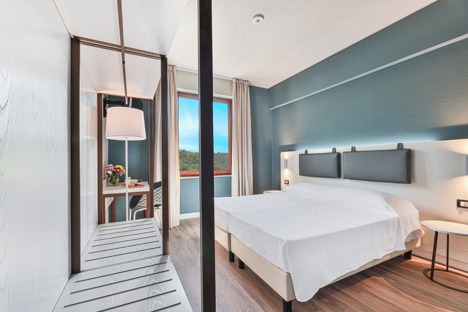 Premium-Doppel- oder -Zweibettzimmer, Gartenblick | Ausblick vom Zimmer