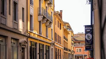 Byutsikt fra overnattingsstedet