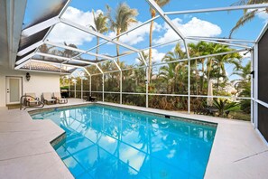 House, Multiple Beds (Home with pool, outdoor TV and walk t) | Pool | A heated pool - Home With Pool, Outdoor TV and Walk to Tigertail Beach (Marco Island)