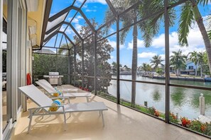 House, Multiple Beds (SW exposure home on wide canal with p) | Terrace/patio - SW Exposure Home on Wide Canal With Pool and spa (Marco Island)
