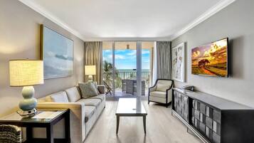 Condo, 1 King Bed with Sofa bed (Lavish beachfront condo with rooftop ) | Living area