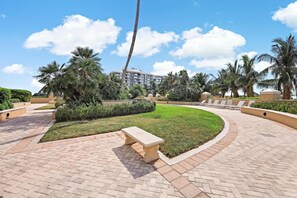 Condo, 1 King Bed with Sofa bed (Lavish beachfront condo with rooftop ) | Terrace/patio - Lavish Beachfront Condo With Rooftop Pool/spa/gym (Marco Island)