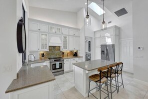 House, Multiple Beds (Direct boating access waterfront home) | Private kitchen