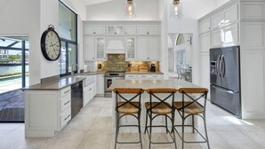 House, Multiple Beds (Direct boating access waterfront home) | Private kitchen - Direct Boating Access Waterfront Home With Pool/spa (Marco Island)