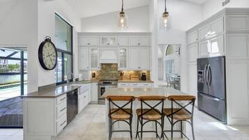 House, Multiple Beds (Direct boating access waterfront home) | Private kitchen