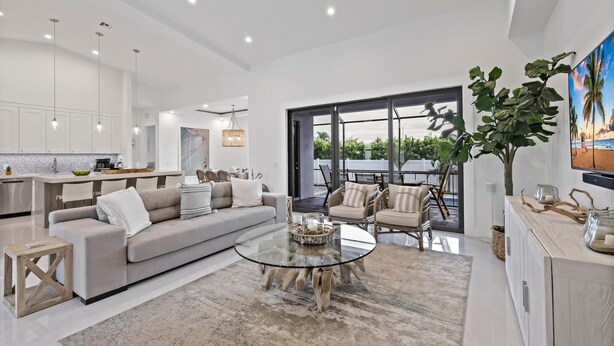 House, Multiple Beds (Pet-friendly home near shops with poo) | Living area - Pet-friendly Home Near Shops With Pool and spa (Marco Island)