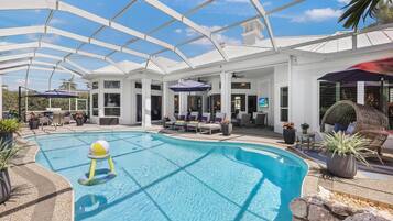 House, Multiple Beds (Opulent golf front home with SW-facin) | Pool | A heated pool