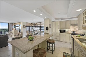 Condo, 1 Queen Bed with Sofa bed (Beachfront condo with pool/gym/grills) | Private kitchen - Beachfront Condo With Pool/gym/grills/pickleball (Marco Island)