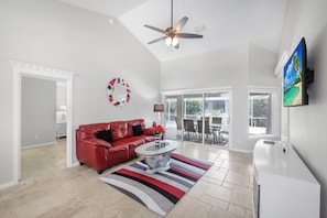 House, Multiple Beds (S exposure home with pool and walk to) | Living area - S Exposure Home With Pool and Walk to Beach/food (Marco Island)