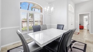 House, Multiple Beds (S exposure home with pool and walk to) | Dining - S Exposure Home With Pool and Walk to Beach/food (Marco Island)