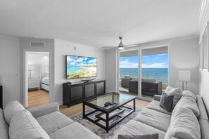Condo, Multiple Beds (Beachfront condo with pools, gym and ) | Living area