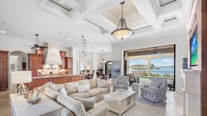 House, Multiple Beds (Opulent home with vast water view, po) | Living area - Opulent Home With Vast Water View, Pool and hot tub (Marco Island)