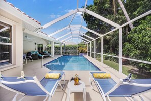 House, Multiple Beds (Home with heated pool and steps to be) | Pool - Home With Heated Pool and Steps to Beach/food/fun (Marco Island)