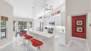 House, Multiple Beds (Home with heated pool and steps to be) | Private kitchen