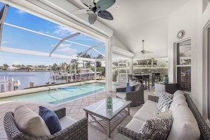 House, Multiple Beds (Waterfront pool home just steps to Ti) | Pool | A heated pool - Waterfront Pool Home Just Steps to Tigertail Beach (Marco Island)