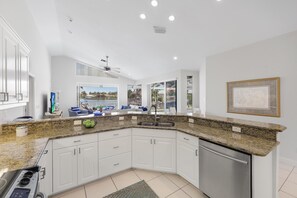 House, Multiple Beds (Waterfront pool home just steps to Ti) | Private kitchen