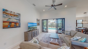 House, Multiple Beds (Inland home with pool and walk to Par) | Living area - Inland Home With Pool and Walk to Park/museum/library (Marco Island)