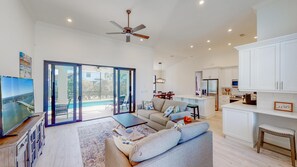 Living area - Inland Home With Pool and Walk to Park/museum/library (Marco Island)