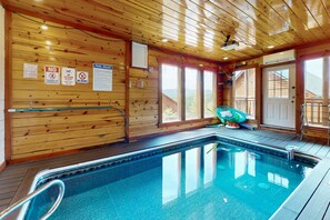 Indoor pool, a heated pool