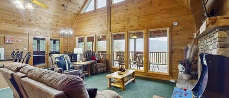 TV, fireplace, ping pong