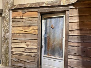 Exterior detail - The Stable- at Donkeytown, barndominium on a 40 acre guest ranch  (Heltonville)