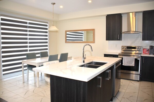 Microwave, oven, stovetop, dishwasher