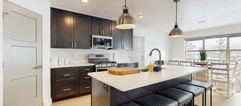 Contemporary house on Bear Lake Golf Course with ping pong table