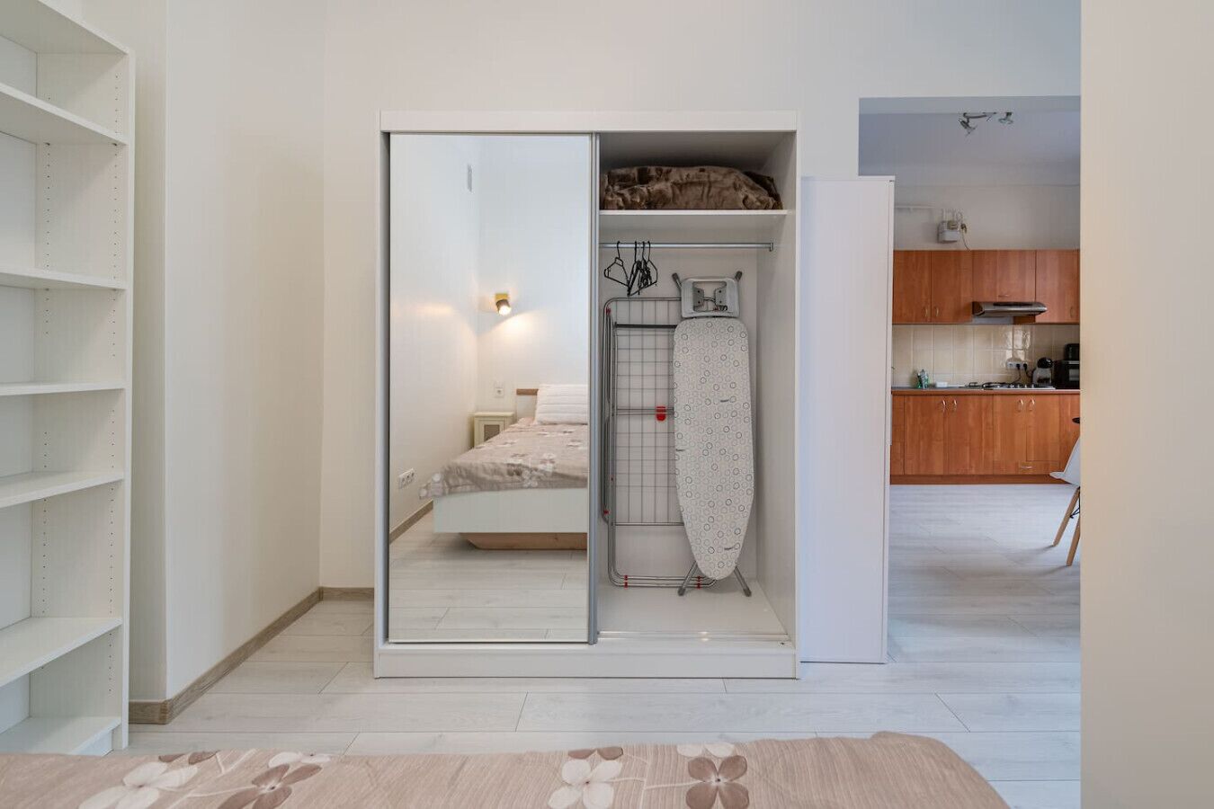 1 bedroom, desk, soundproofing, iron/ironing board