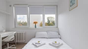 Desk, iron/ironing board, free WiFi, bed sheets