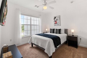 2 bedrooms, travel crib, WiFi, bed sheets