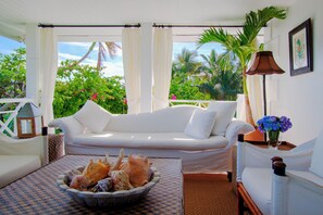 Terrace/patio - Three Bees Estate: Private Beachfront Retreat with Full Staff (Dunmore Town)