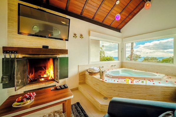 Chale luxo com hidro e lareira | 1 Schlafzimmer, schallisolierte Zimmer, kostenloses WLAN