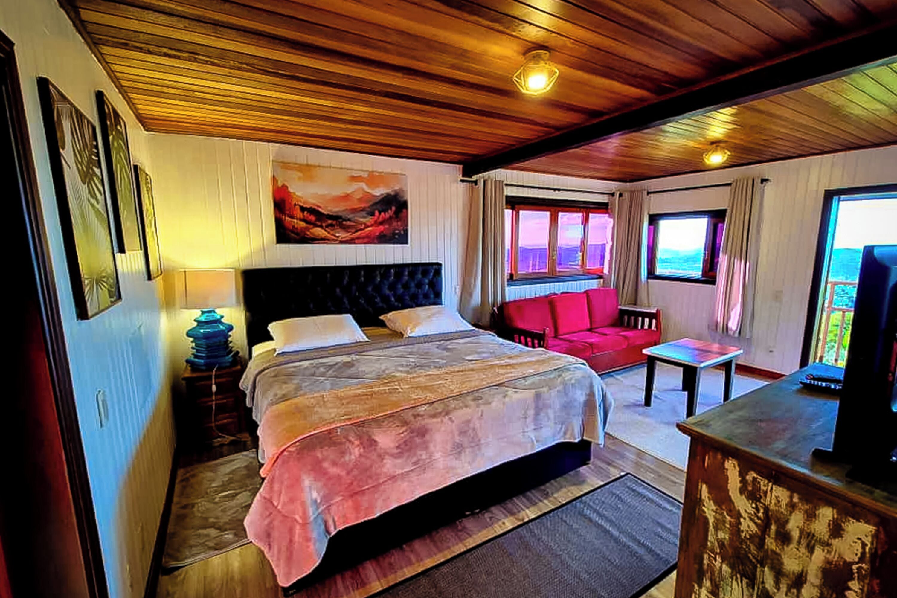 Chambre Luxe, véranda, vue montagne