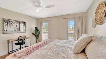 2 bedrooms, iron/ironing board, WiFi, bed sheets