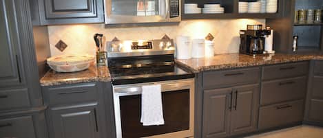 Microwave, oven, stovetop, dishwasher