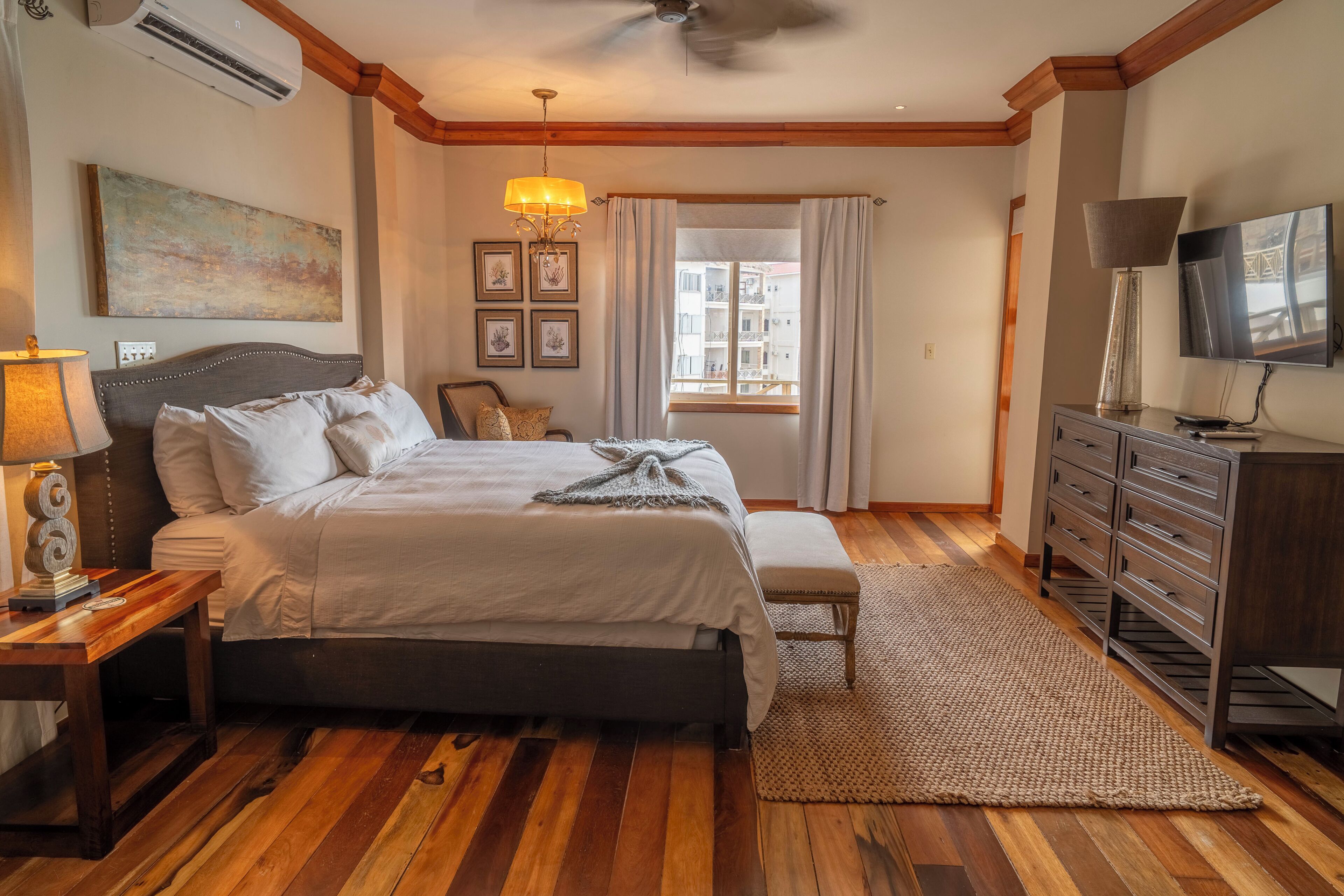 Family Condo, 2 Bedrooms, Air conditioning, Beachside | Premium bedding, in-room safe, laptop workspace, blackout drapes