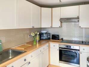 Dishwasher, high chair, cookware/dishes/utensils