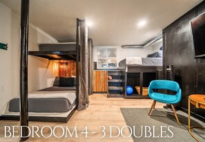 4 chambres, accès au Wi-Fi (inclus), literie fournie