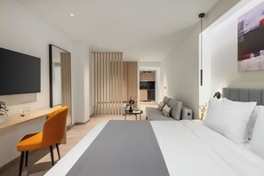 Family Quadruple Room, Kitchen | In-room safe, laptop workspace, soundproofing, iron/ironing board - Urban-K (Athens)