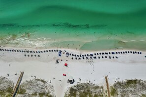 Sun loungers, beach towels