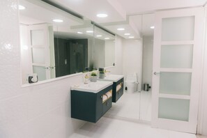 Shower, towels, toilet paper - Oceanview 3-bedroom apartment in phenomenal Santo Domingo with WiFi, AC (Santo Domingo)