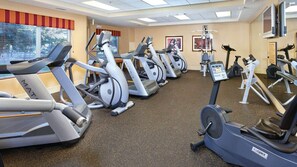 A gym with multiple treadmills, stationary bikes, and elliptical machines. - Big Fun, Boutique Feel – Your Napa Getaway- Wyndham Vino Bello- Studio (Napa)