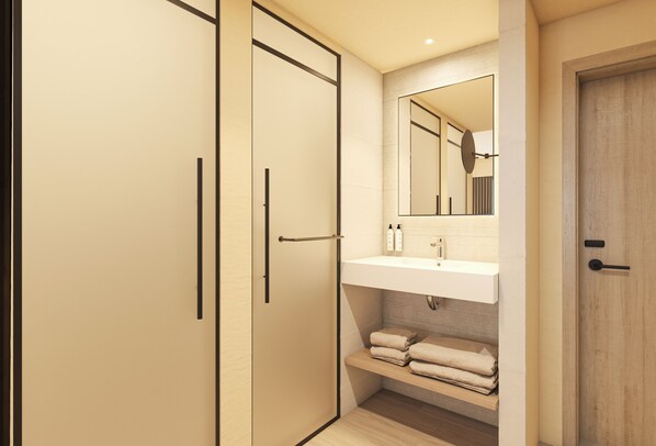 Shower, free toiletries, hair dryer, slippers - Hilton Garden Inn Chania City (Chania)