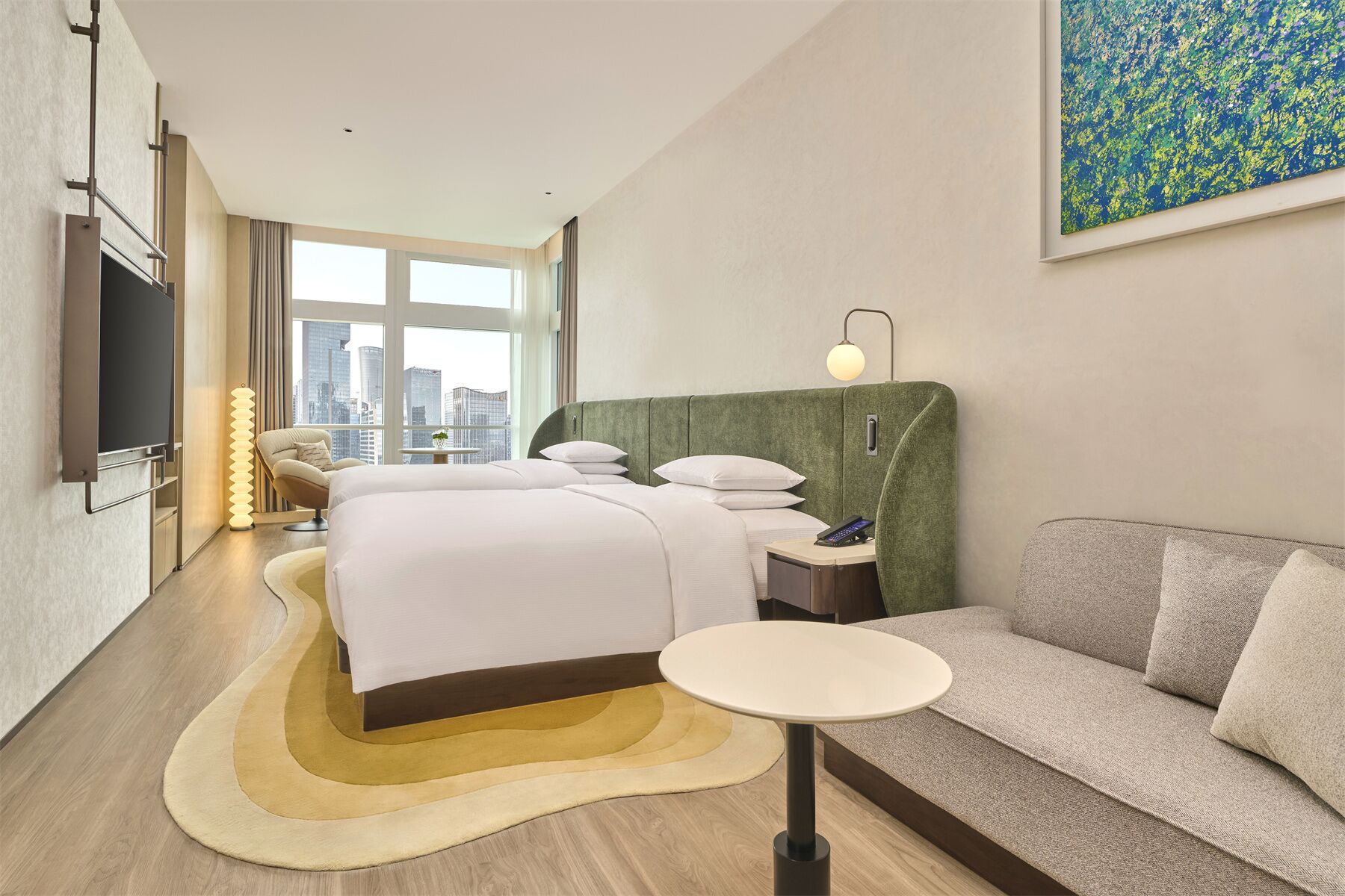 Superior-værelse - 2 enkeltsenge | Dundyner, gratis produkter i minibaren, pengeskab på værelset