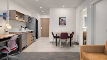 In-room safe, desk, laptop workspace, blackout drapes